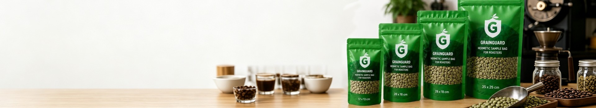 Borsa ermetica per campioni di chicchi di caffè