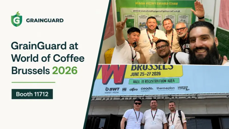 GrainGuard si connette con la comunità globale del caffè al World of Coffee Bruxelles 2026 GrainGuard si connette con la comunità globale del caffè al World of Coffee Bruxelles 2026