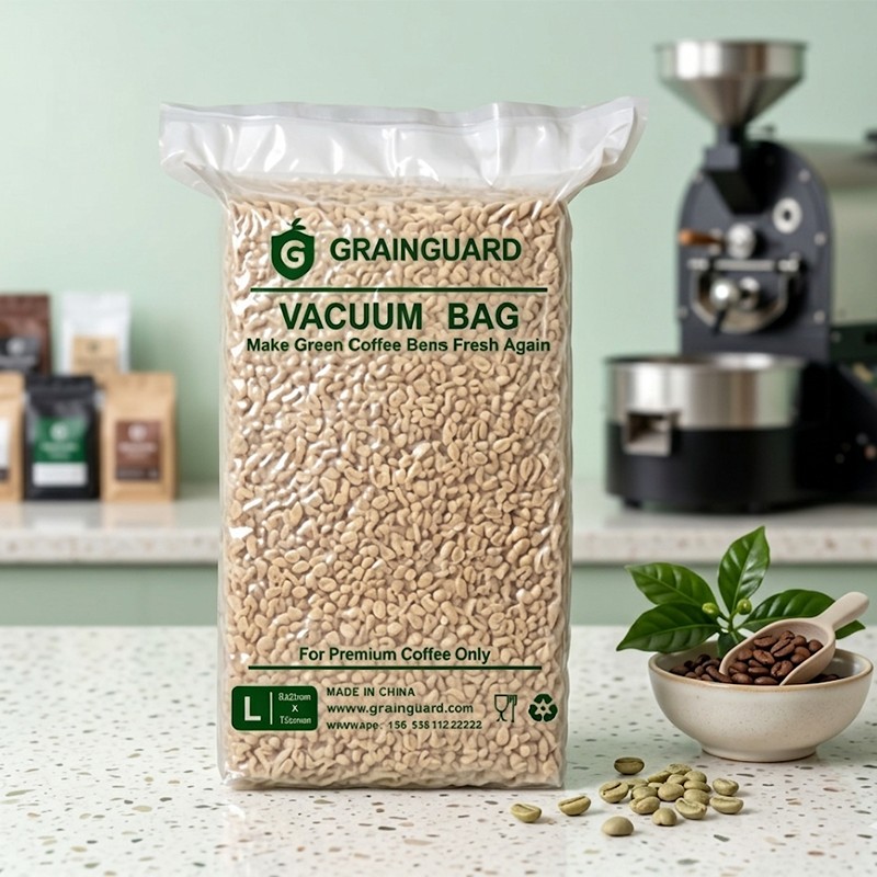 Sacchetto sottovuoto per chicchi di caffè verde Sacchetto sottovuoto per chicchi di caffè verde
