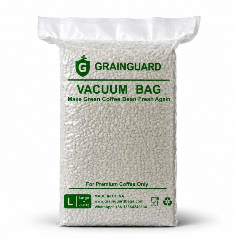 Borsa portaoggetti sigillata sottovuoto per chicchi di caffè verde Borsa portaoggetti sigillata sottovuoto per chicchi di caffè verde